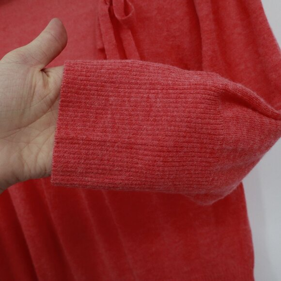 Knitted & Knotted Wool Alpaca Sweater Womens M Coral Soft Girl Coquette Romantic - Picture 6 of 16